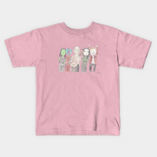 Space Family! Kids T-Shirt by samikelsh